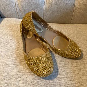 Melissa gold campana flats US 6/ EU 37